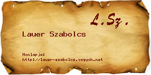 Lauer Szabolcs névjegykártya